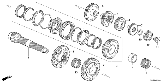 2025 Acura Integra Bearing (30X72X17) Diagram for 91004-57A-006