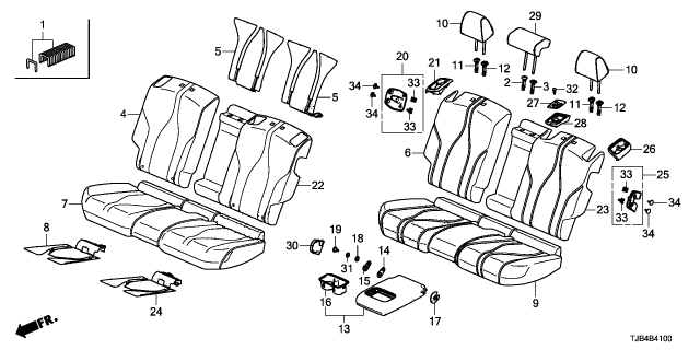 2025 Acura RDX PAD, L. RR. Diagram for 82527-TJB-A21