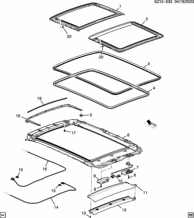 2024 Acura ZDX HOUSING ASM-SUN RF Diagram for 42809350