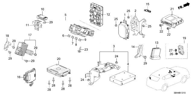 2025 Acura ADX BOX ASSY., FUSE Diagram for 38200-3BH-A01