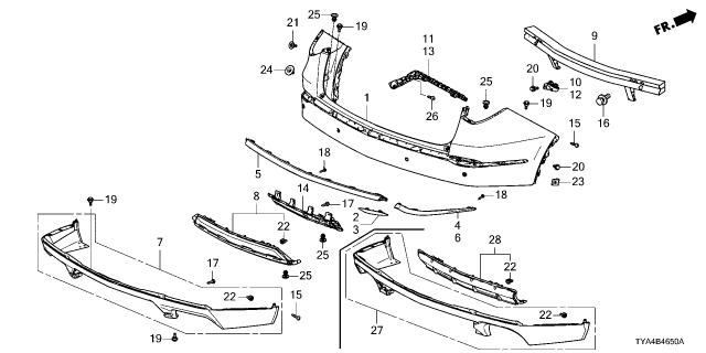 2026 Acura MDX GARN, RR. *NH932M* Diagram for 71510-TYA-A50ZJ