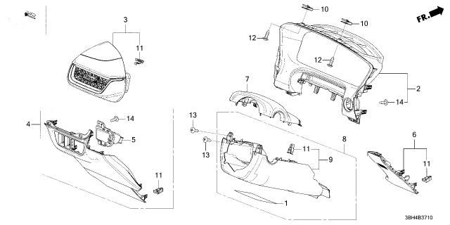2025 Acura ADX CVR, COLUMN *NH900L* Diagram for 77360-3BH-A01ZA