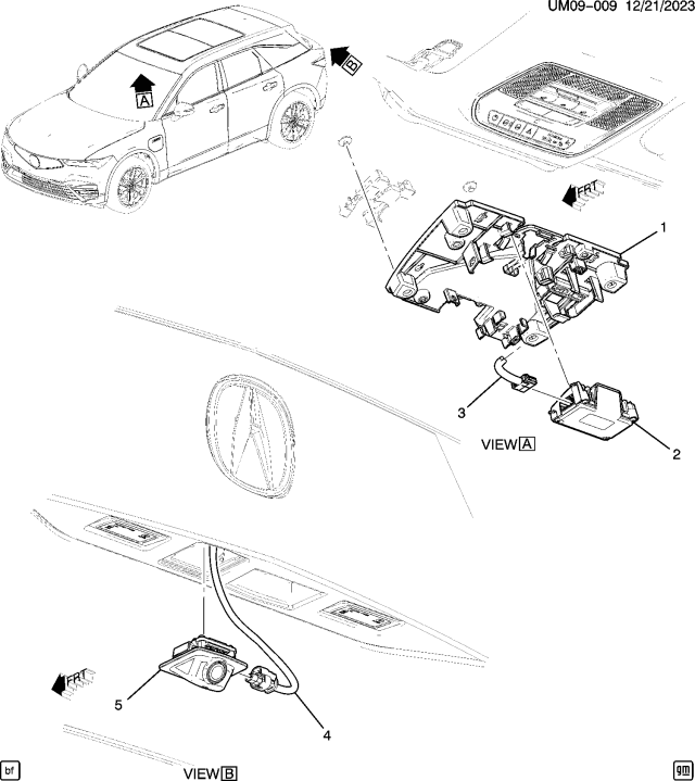 2024 Acura ZDX 5 Door A-Spec (RWD) 1AT Camera System Diagram 2