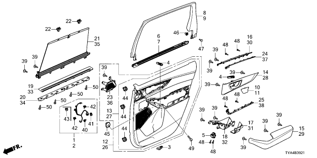 2025 Acura MDX BASE R, RR. *NH900L* Diagram for 83701-TYB-A92ZE
