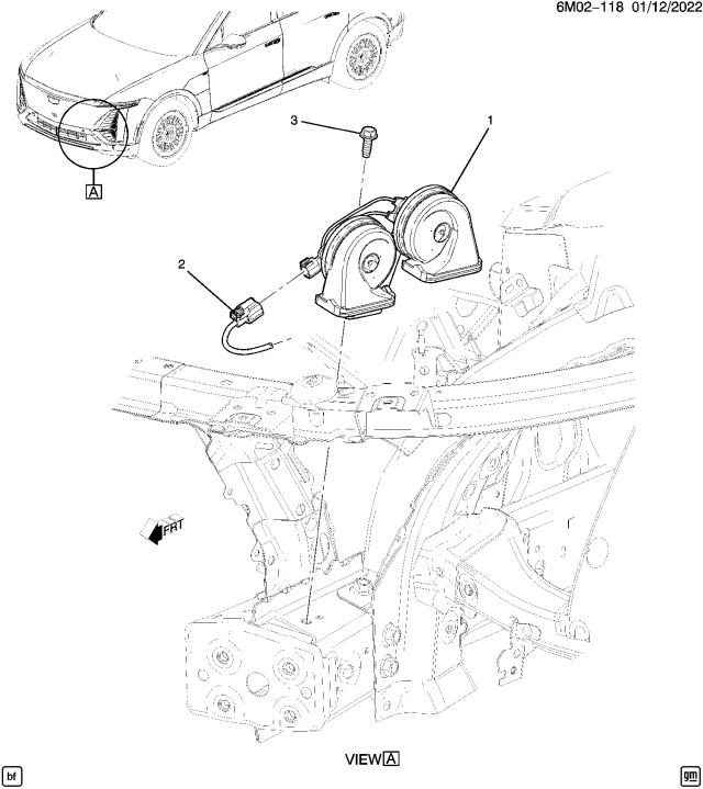 2024 Acura ZDX HORN, DUAL Diagram for 85136991