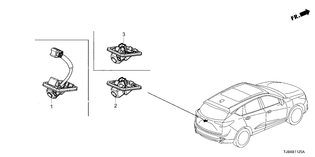 2022 Acura RDX Camera Assembly , Rear Diagram for 36530-TJB-A22