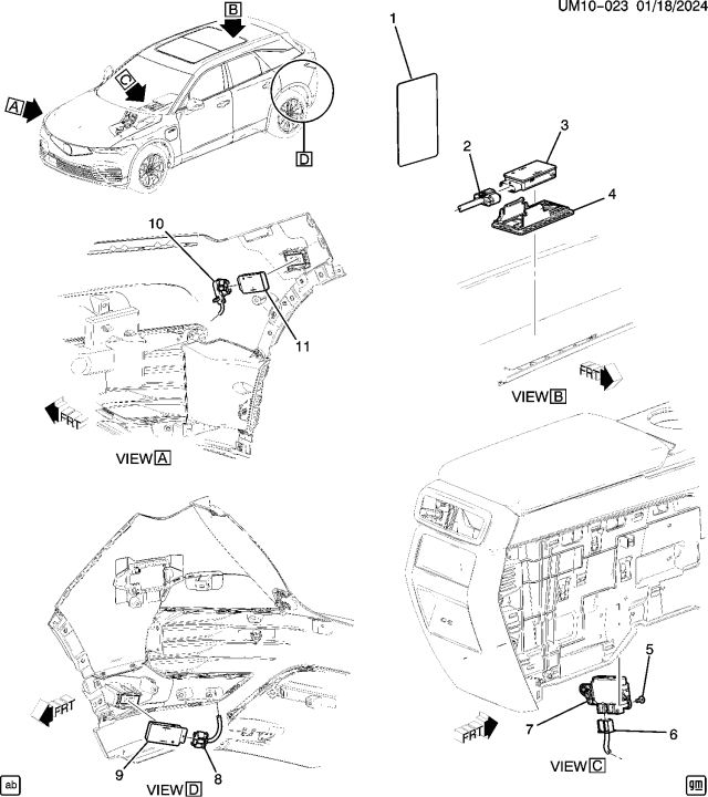 2024 Acura ZDX CARD, NEAR FIELD COM Diagram for 13545804