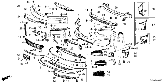 2022 Acura TLX Bolt (6X27) (9.0) Diagram for 90731-TGV-A00