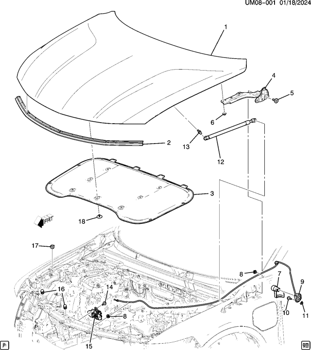 2024 Acura ZDX WEATHERSTRIP ASM-HOO Diagram for 85069842