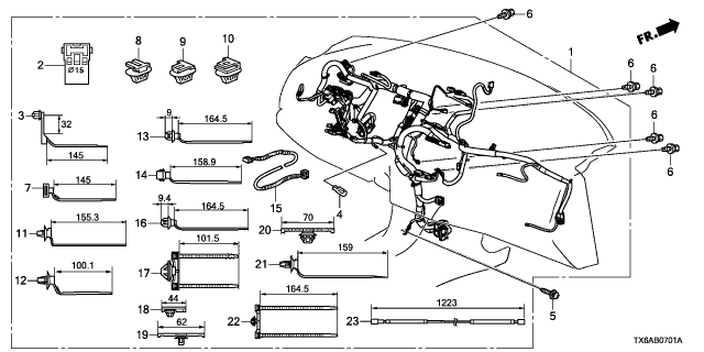 2022 Acura ILX 4 Door with Premium Package 8-Speed DCT Wire Harness Diagram 2