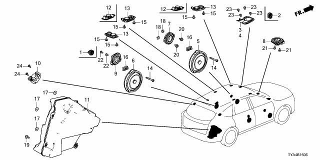 2025 Acura MDX SPKR ASSY. (9CM) Diagram for 8A430-TYA-A61