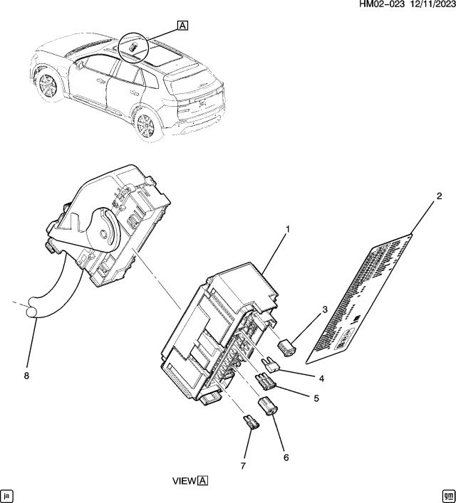 2024 Acura ZDX FUSE, A (15) Diagram for 84391109