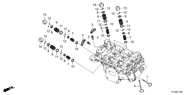 2022 Acura MDX Valve Set, Exhaust Diagram for 06147-6FB-305