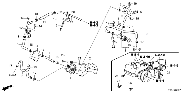 2022 Acura MDX Pipe B, Purge Diagram for 36176-61B-A00