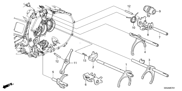 2025 Acura Integra Piece, Shift (5-6) Diagram for 24204-65W-000