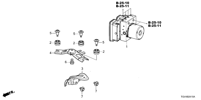 2024 Acura TLX MODULATOR ASSY., VSA Diagram for 57100-TGZ-A31