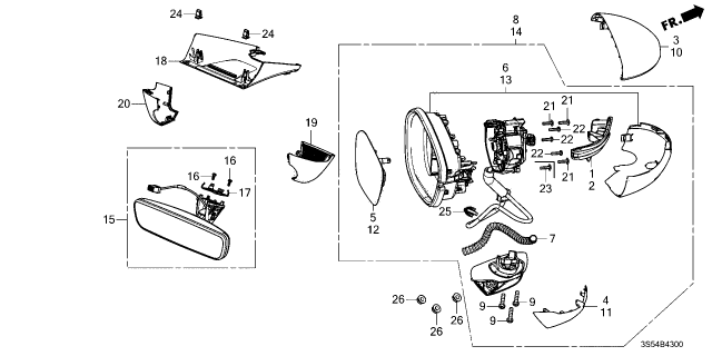 2026 Acura Integra SET LH-R *NH883P* Diagram for 76208-3S5-A13ZD