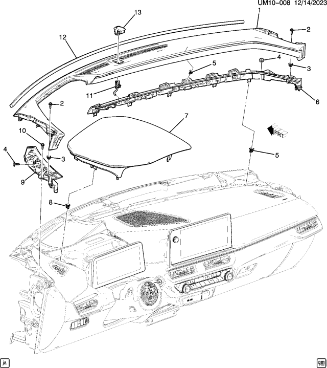2024 Acura ZDX 5 Door A-Spec (RWD) 1AT Instrument Panel Diagram 7