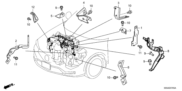 2026 Acura Integra STAY, ENG HARN Diagram for 32748-6VJ-A00