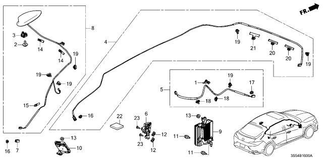 2026 Acura Integra SUB-FEEDER, ANTENNA Diagram for 39163-3S5-A31