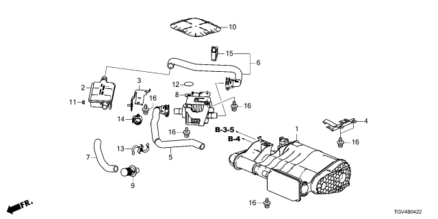 2024 Acura TLX Filter, Canister Diagram for 17315-TWA-A01