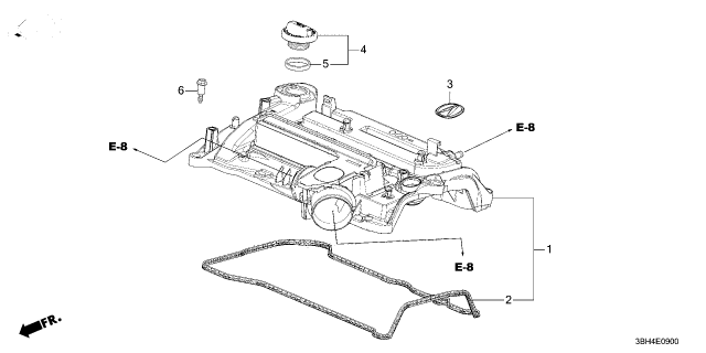 2025 Acura ADX PKG, HEAD COVER Diagram for 12341-6VJ-A01