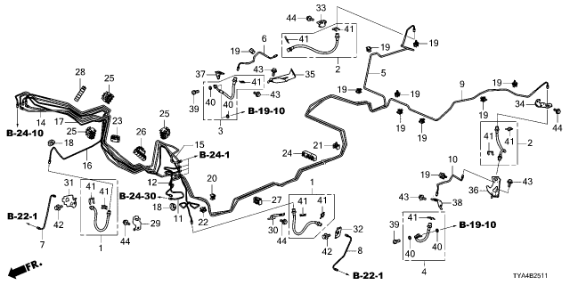 2024 Acura MDX Pipe E, Right Brake Diagram for 46331-TYB-A01