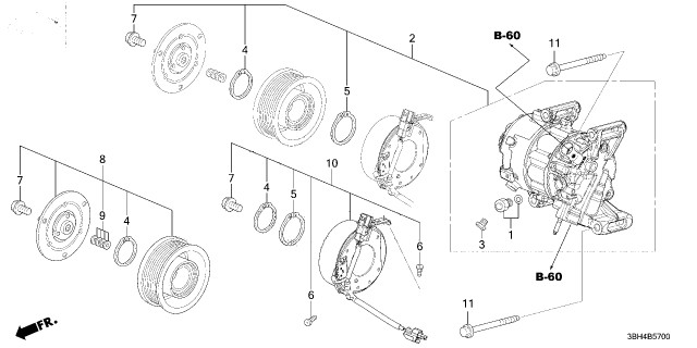 2025 Acura ADX COMPRESSOR Diagram for 38810-6NA-A02