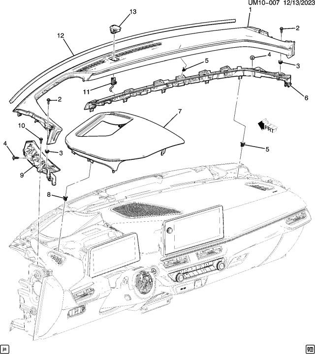2024 Acura ZDX 5 Door A-Spec (RWD) 1AT Instrument Panel Diagram 6