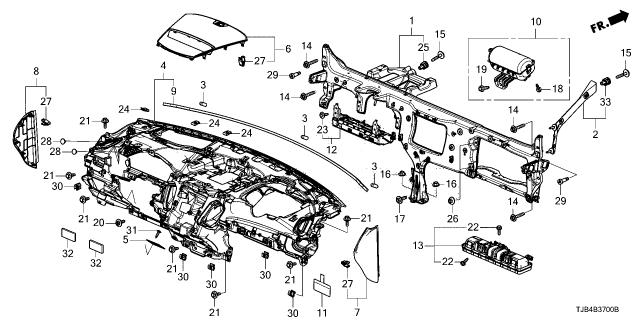 2025 Acura RDX Tag, Pas SRS Cau Diagram for 78527-TLA-A10
