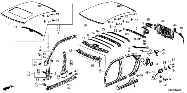 2025 Acura Integra Clip, Fuel Lid Diagram for 74481-TZA-023