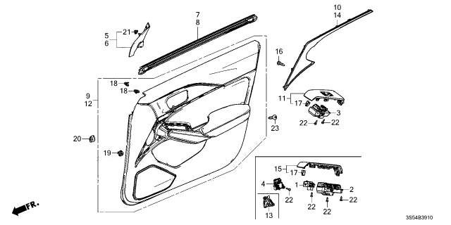 2026 Acura Integra LNG, L. FR. *NH900L* Diagram for 83551-3S5-A21ZE