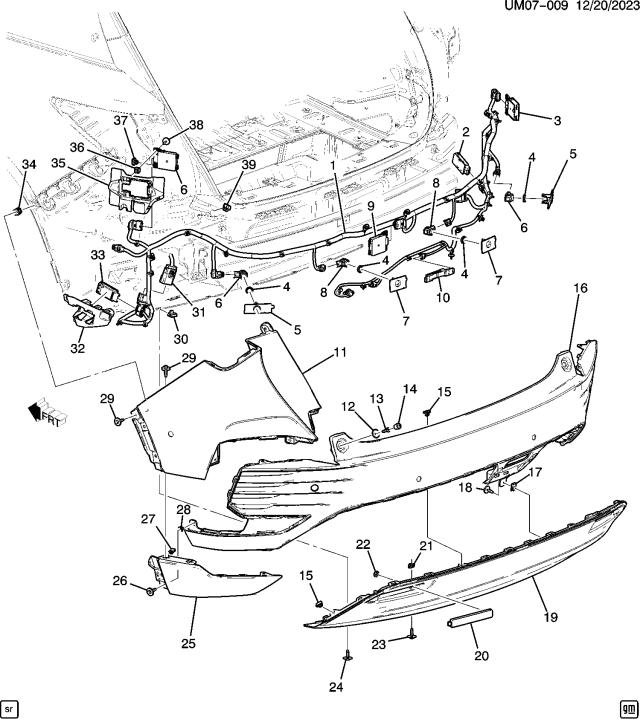 2024 Acura ZDX 5 Door A-Spec (RWD) 1AT Bumper - Rear Diagram 2