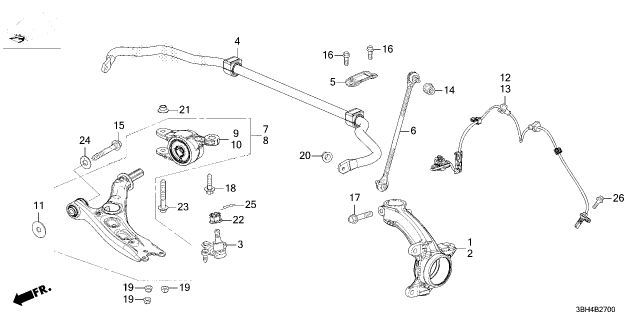 2025 Acura ADX JOINT, FR. BALL Diagram for 51220-3W0-A01