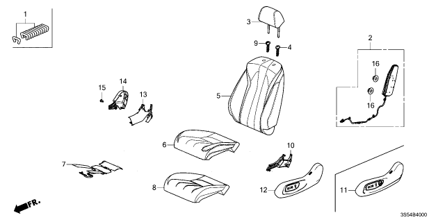 2025 Acura Integra Cover, Left Nh900L Diagram for 81638-3W0-A71ZA