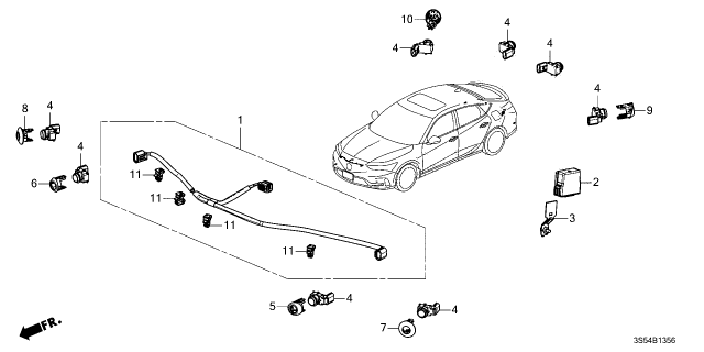 2026 Acura Integra Sensor Assembly Nh547 Diagram for 39680-T43-N01ZB