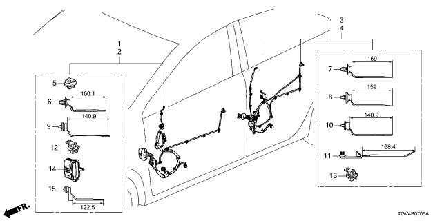 2025 Acura TLX 4 Door Technology 10AT Wire Harness Diagram 6