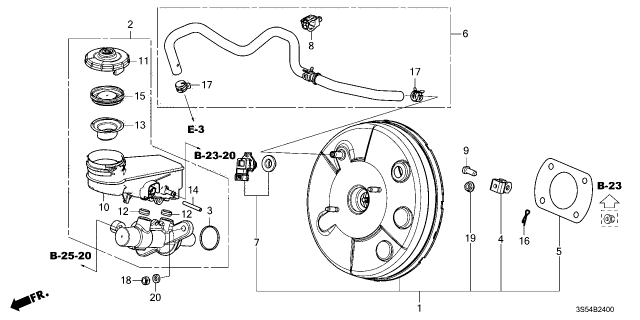 2026 Acura Integra MASTER CYLINDER SET Diagram for 46101-T20-A10