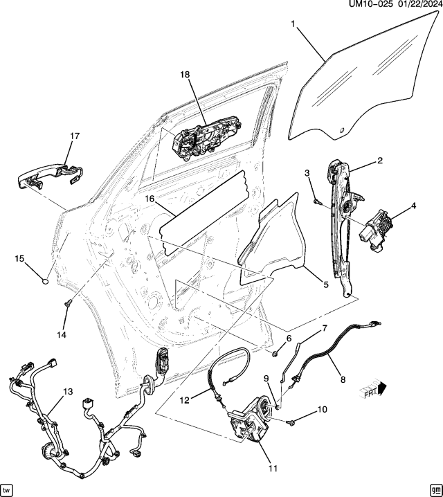 2024 Acura ZDX WINDOW-RR S/ L. Diagram for 86772626