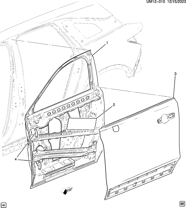 2024 Acura ZDX DOOR, R. FR. SIDE Diagram for 85728109