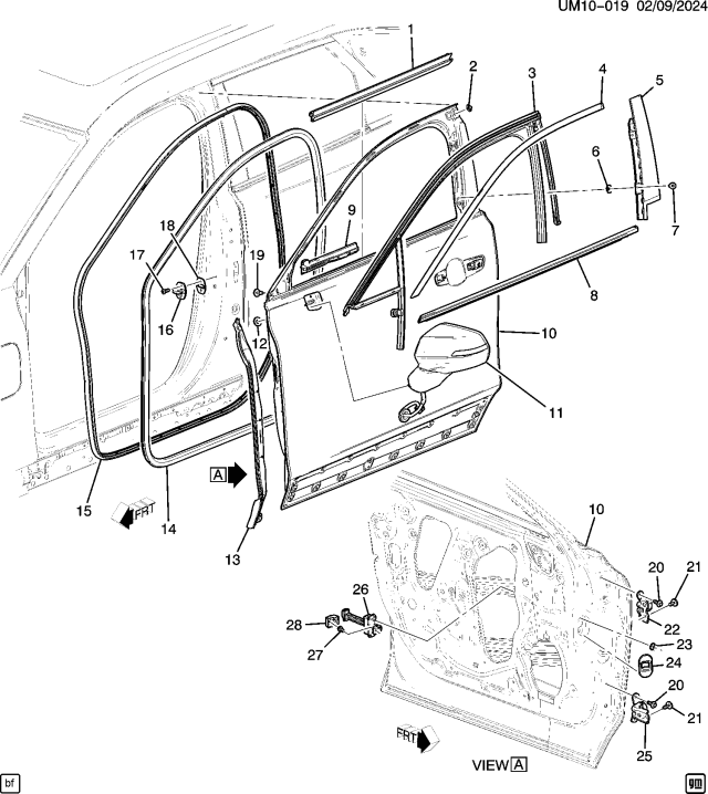 2024 Acura ZDX WEATHERSTRIP ASM- L. Diagram for 85519926