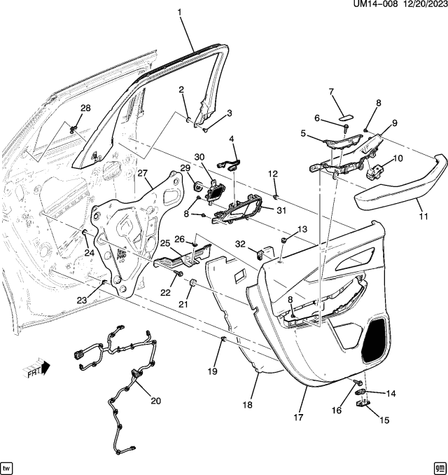 2024 Acura ZDX TRIM, R. RR. *105J* Diagram for 85099091