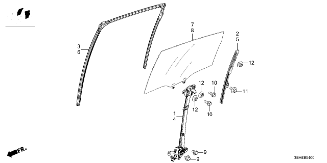 2025 Acura ADX CHANNEL, R. RR. Diagram for 72735-3W0-A01