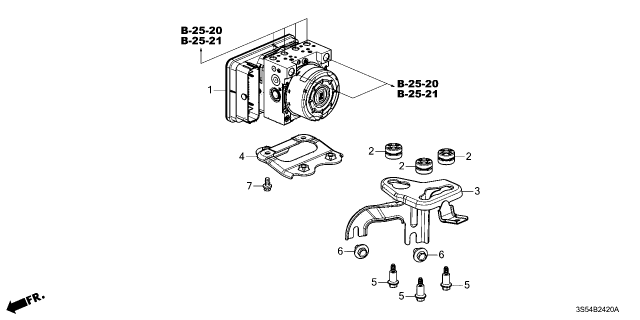 2026 Acura Integra MODULATOR ASSY., VSA Diagram for 57100-3S5-C60