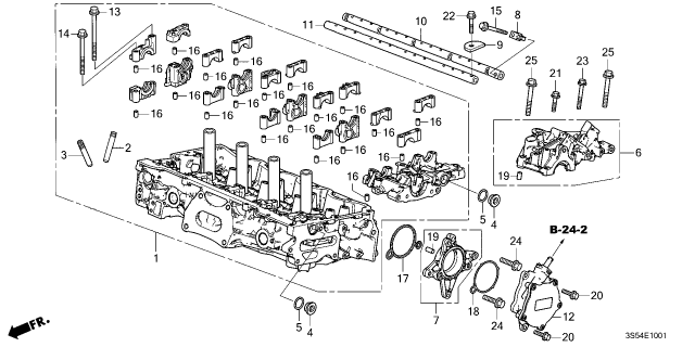 2025 Acura Integra Cylinder Head Assembly Diagram for 12100-RPY-G02