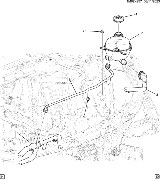 2024 Acura ZDX TANK, RADIATOR SURGE Diagram for 13553285