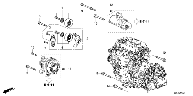 2024 Acura Integra Idler Assembly Diagram for 31140-RPY-G01
