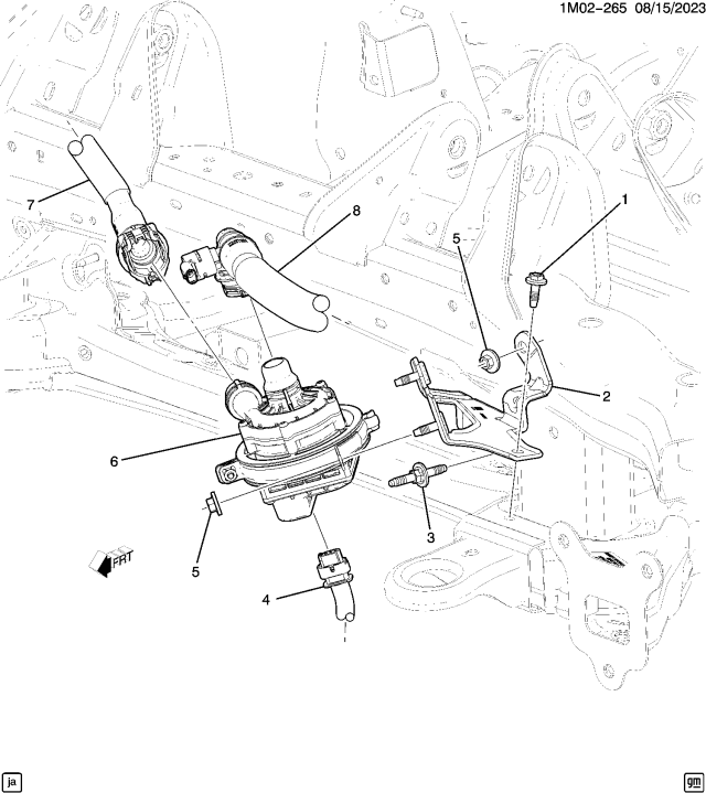 2024 Acura ZDX PUMP, HEATER COOLING Diagram for 13547413