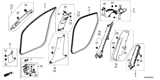 2024 Acura Integra Mod Set, Right Nh900L Diagram for 78670-T20-A81ZA