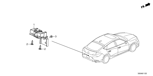 2023 Acura Integra Camera, Rearview Diagram for 39530-3S5-A01